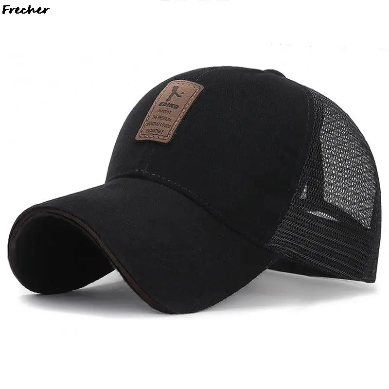 Unisex Mesh Cap Casual Plain Cotton Mesh Baseball Cap Adjustable Summer Cool Hats For Women Men Hip Hop Trucker Hat Dropshipping