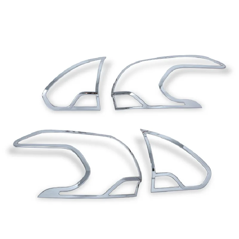 Tonlinker Exterior Rear Headlight Cover Case Stickers for Peugeot 2008 2014-19 Car Styling 4 Pcs ABS Chrome Cover stickers