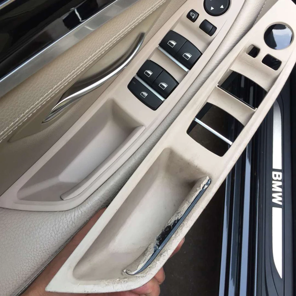 Lhd rhd beige schwarz braun oyster auto innen tür armlehne innen zug griff set für bmw 5er f10 f11 523i 525i 528i 530i – Detail 17