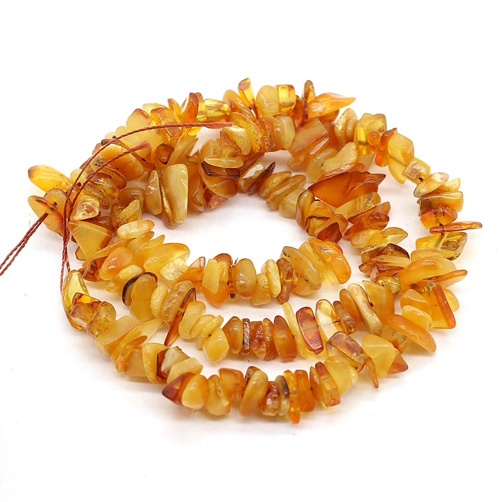 Natural Gem Stone Bead Freeform Russia Amber Beads Gravel Chips Crystal Beads for Jewelry Making DIY Bracelet Necklace Gift 15\'\'