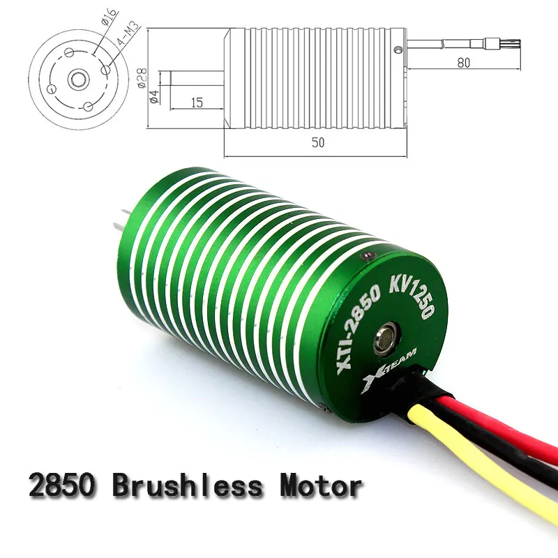 X-TEAM Brushless Motor 2850 Electromotor for Remote Control RC Car 1/14 1/12 Buggy Monster 300-450mm RC Boat 65mm EDF Airplane