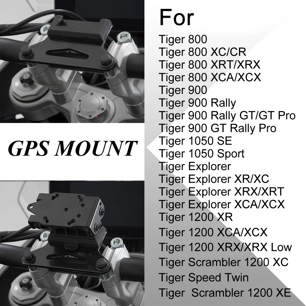 For Tiger 800 Tiger 900 Tiger 1050 Tiger Explorer Tiger 1200 Speed Twin Navigation Bracket Mount Smartphone GPS Holder