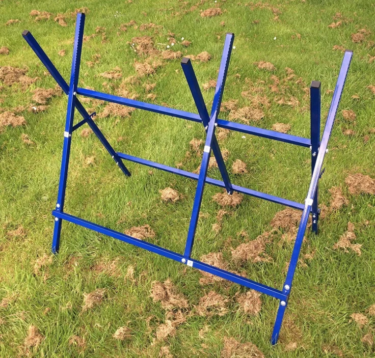 Folding and detachable square tube iron bracket, serration, Sawhorse