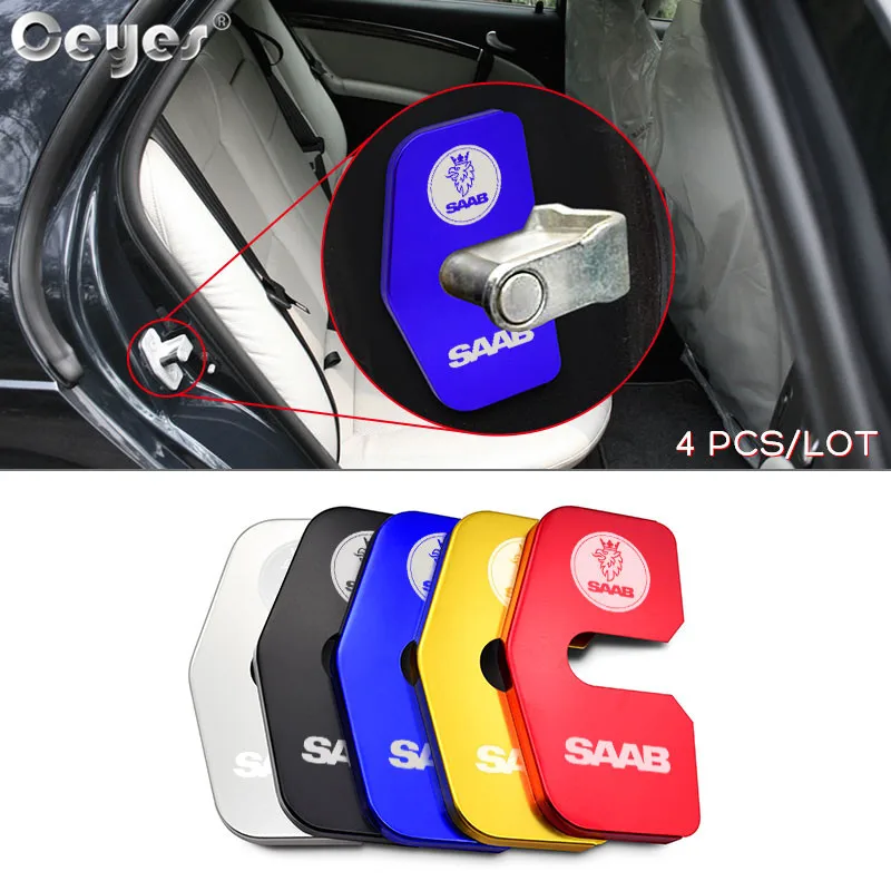 Ceyes 4pcs/lot Car Accessories Auto Decoration And Protection Door Lock Cover Case For Saab 93 95 1998-2009 Auto Sticker Styling