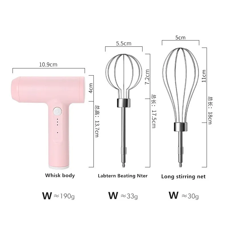 

Новый электрический беспроводной ручной миксер инструменты для выпечки Кухонные аксессуары мощный портативный венчик для кремовых яиц