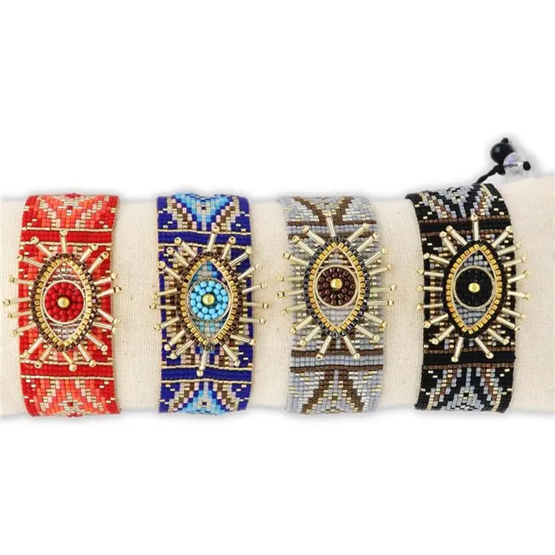 ZHONGVI Evil Eye Bracelet For Women Trendy Jewelry MIYUKI Lucky Pulseras Mujer Moda 2020 Unique Bracelets Handmade Loom Woven