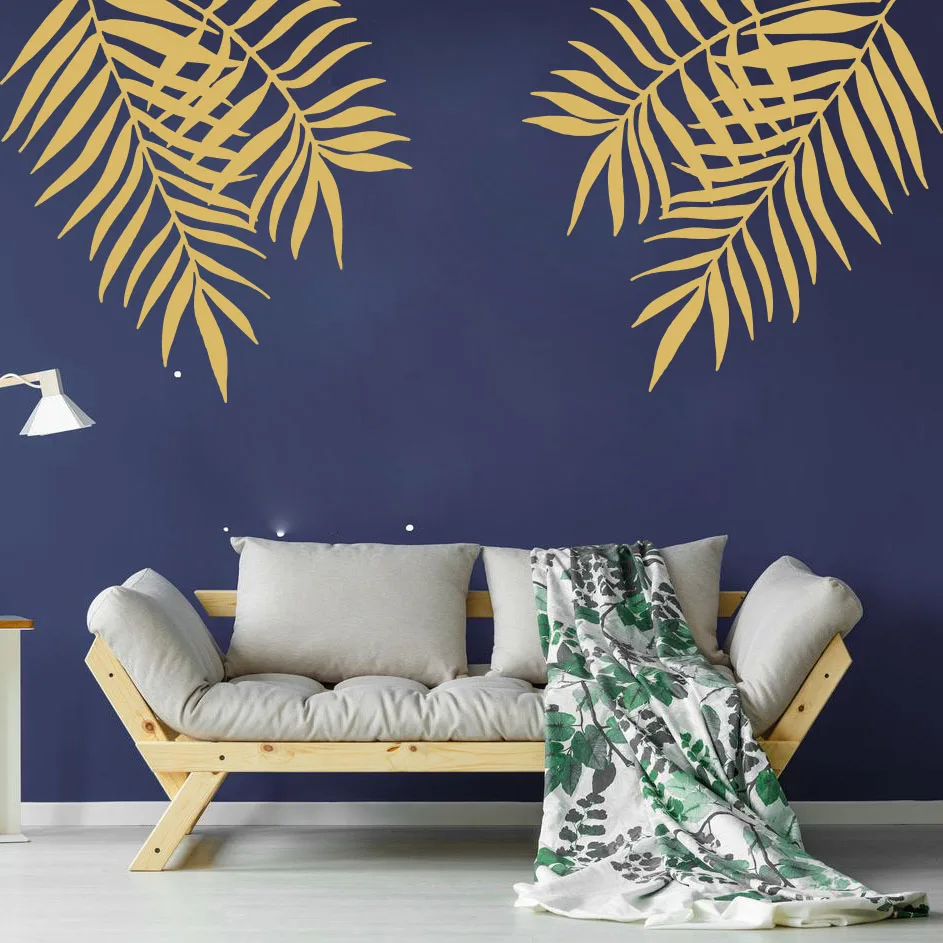 

Tropical Palm Leaf Monstera Leaf Wall Decal Living Room Bedroom Palm Leaf Beach Nature Tree Wall Sticker Wedding Decor