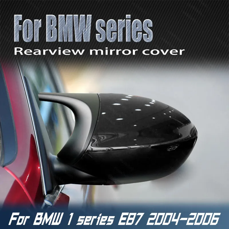 

Car High Quality Side M Style Glossy Black Replacement Rearview Mirror Cover Caps for BMW 1 Series E87 2004 2005 2006