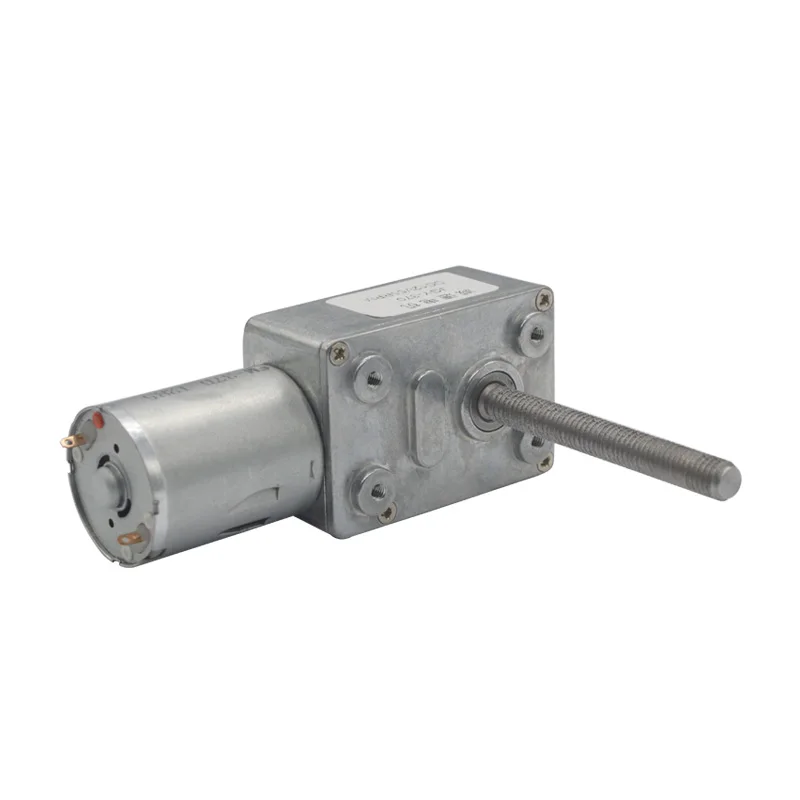 

JGY370 high torque motor self-locking power turbine worm wheel M6 screw shaft 12 v24v dc gear motor