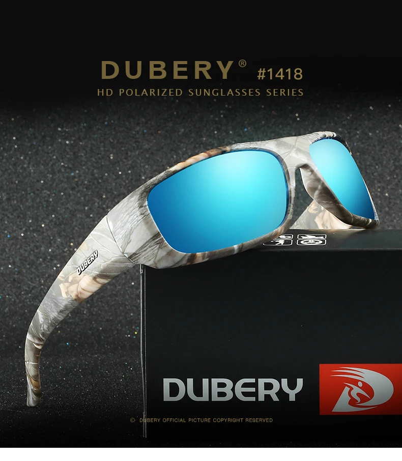 DUBERY Polarized Sunglasses Men's Retro Male Goggle Colorful Sun Glasses For Men Fashion Brand Luxury Mirror Shades Cool Oculos