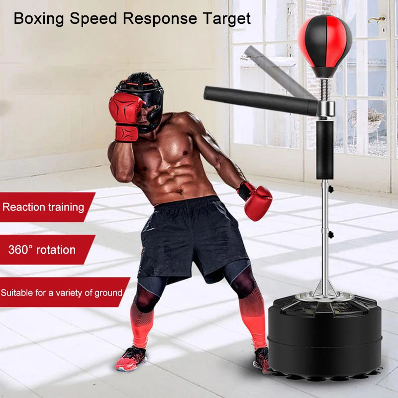 Boxing Speed Response Target High Quality Durable Adjustable Height Training Boxing Ball Professional Heavy Stand Punching Bag