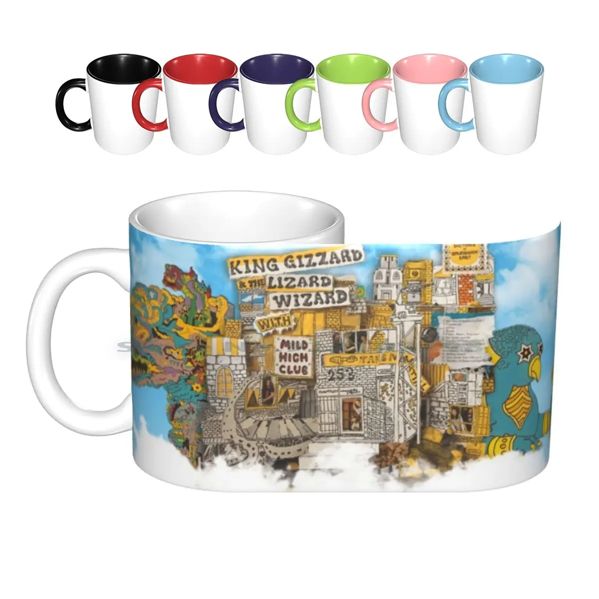 King Gizzard And The Lizard Wizard Mild High Club Sketches Of Brunswick East Ceramic Mugs Coffee Cups Milk Tea Mug King Gizzard