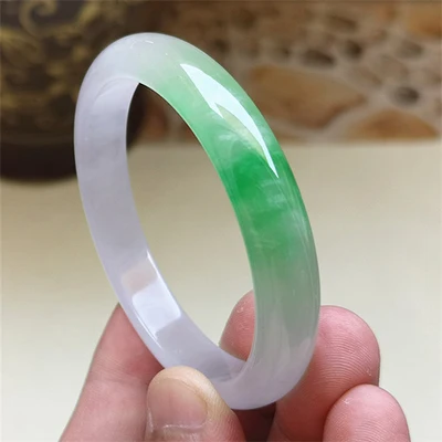 

Zheru jewelry natural Burmese emerald green two-tone 54-64mm bracelet elegant princess jewelry, best gift for mother and girlfri