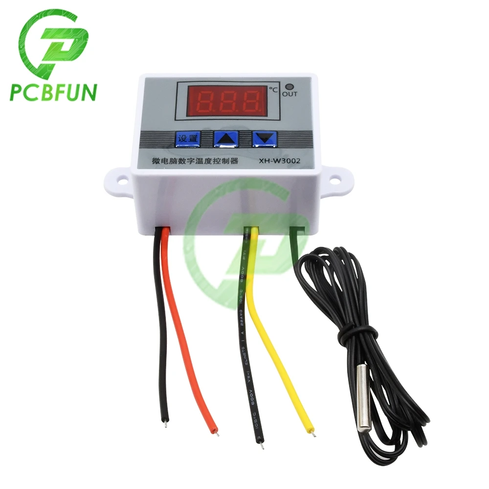 XH-W3002 110/220V Digital LED Temperature Controller 10A Thermostat Control Switch Probe Waterproof Sensor W3002 Thermoregulator