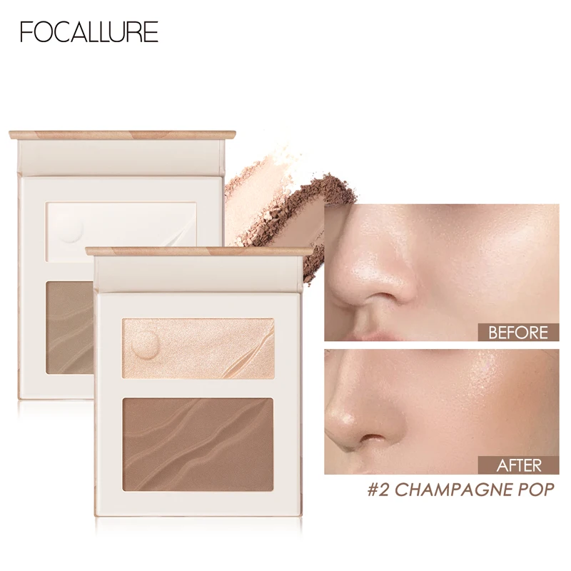 Focallure Groothandel Highlighter Contouren Palet Voor Gezicht Makeup Powder Bronzer Shadow Palette