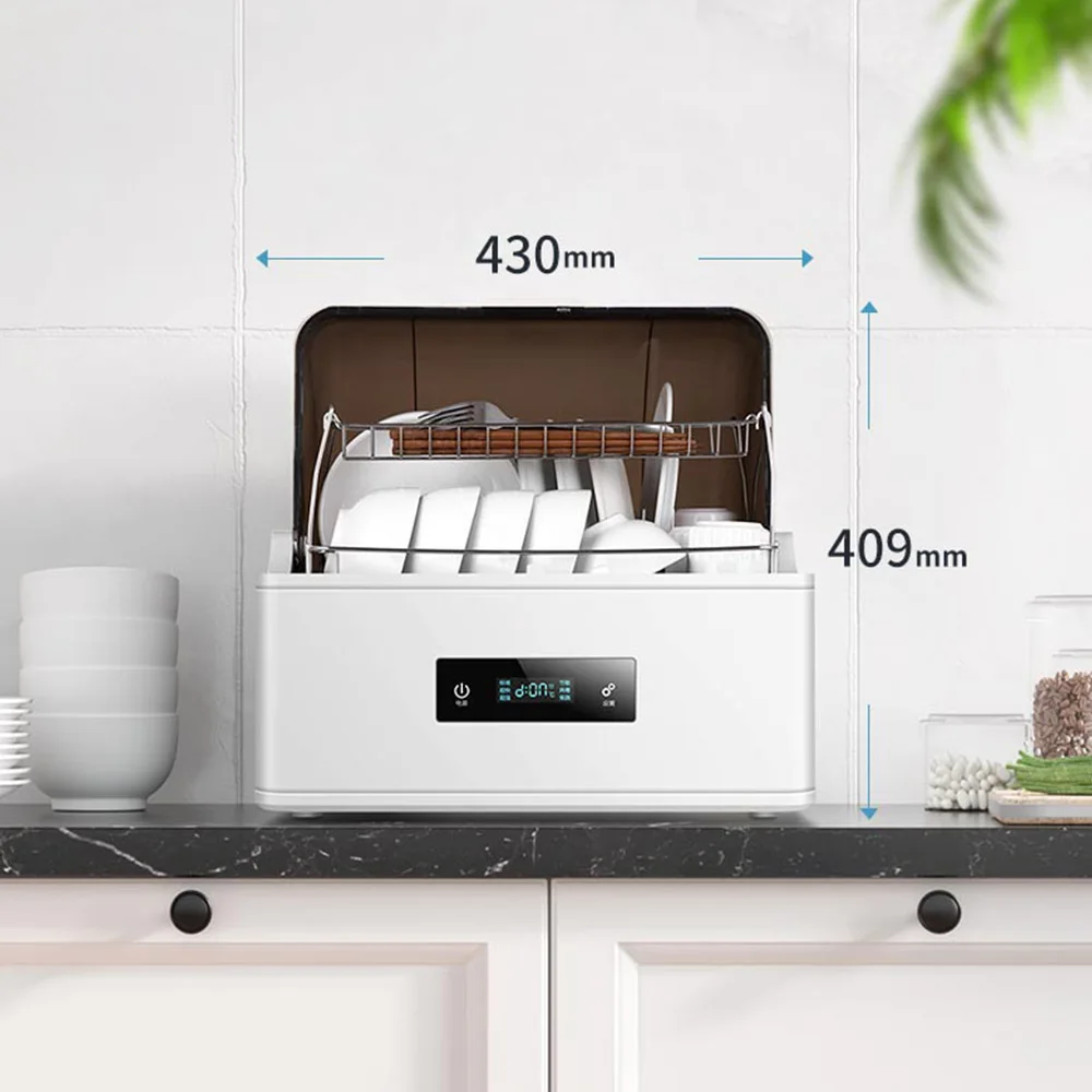 Dishwasher Household Small Desktop Drying And Disinfection Integrated Mini Automatic Installation-Free Ivory