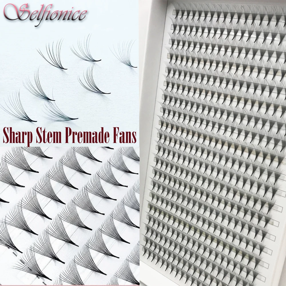 10D  Eyelash Extensions Faux Mink Eyelashes Wholesale Handmade Individual Sharp Stem Russian Premade Volume Fans