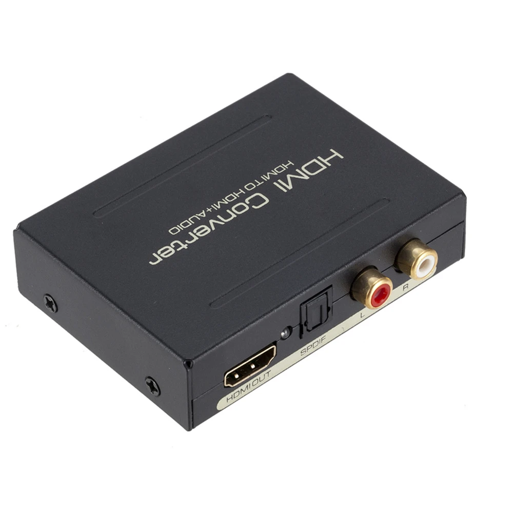 Audio Extractor Converter HDMI-compatible to HDMI-compatible SPDIF Optical RCA Adapter 5.1CH Format Output with USB Cable