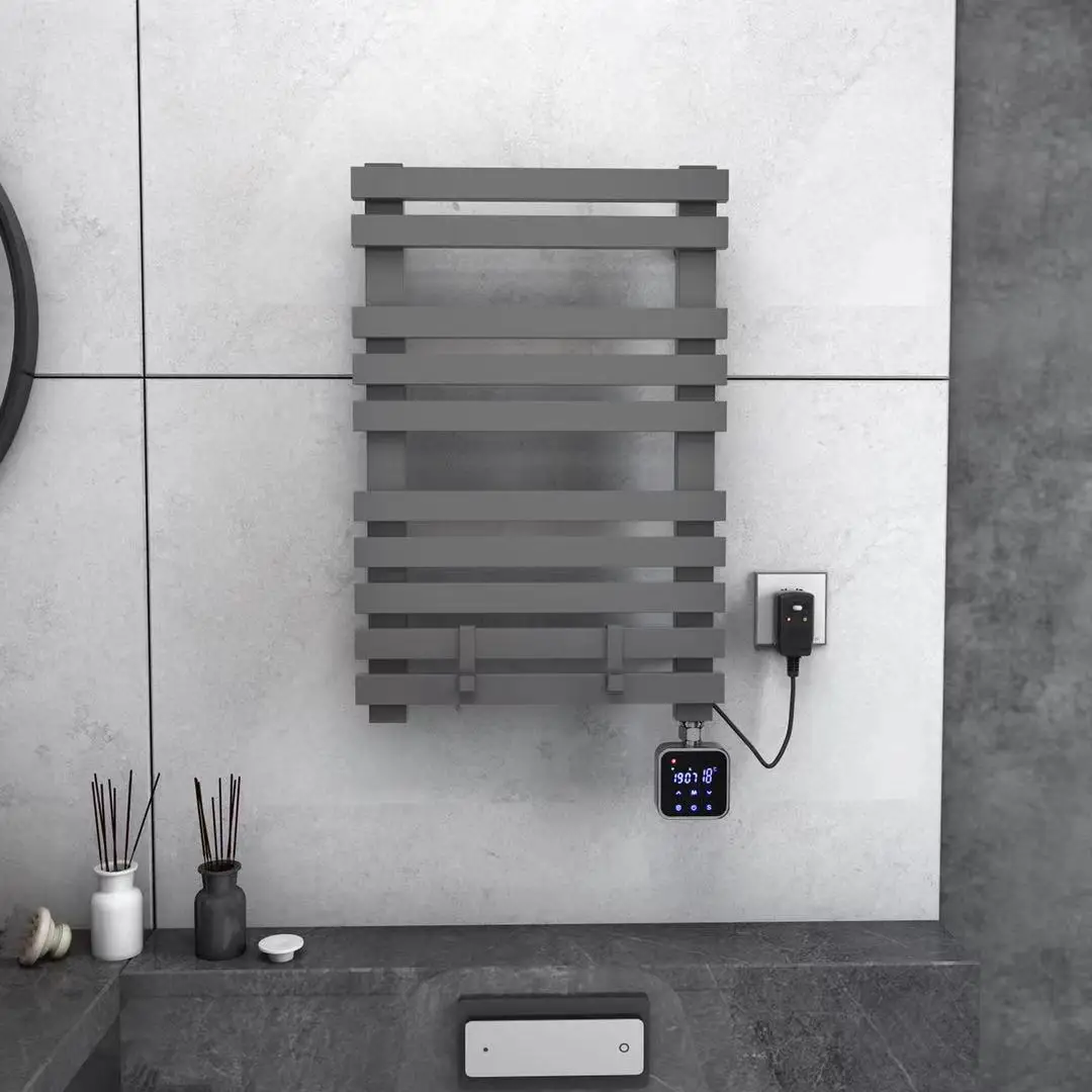 Imagem -03 - Smart Control Towel Warmer Rail Touch Panel App Tuya Wi-fi Rack Acessórios de Banheiro 55 °c Contato