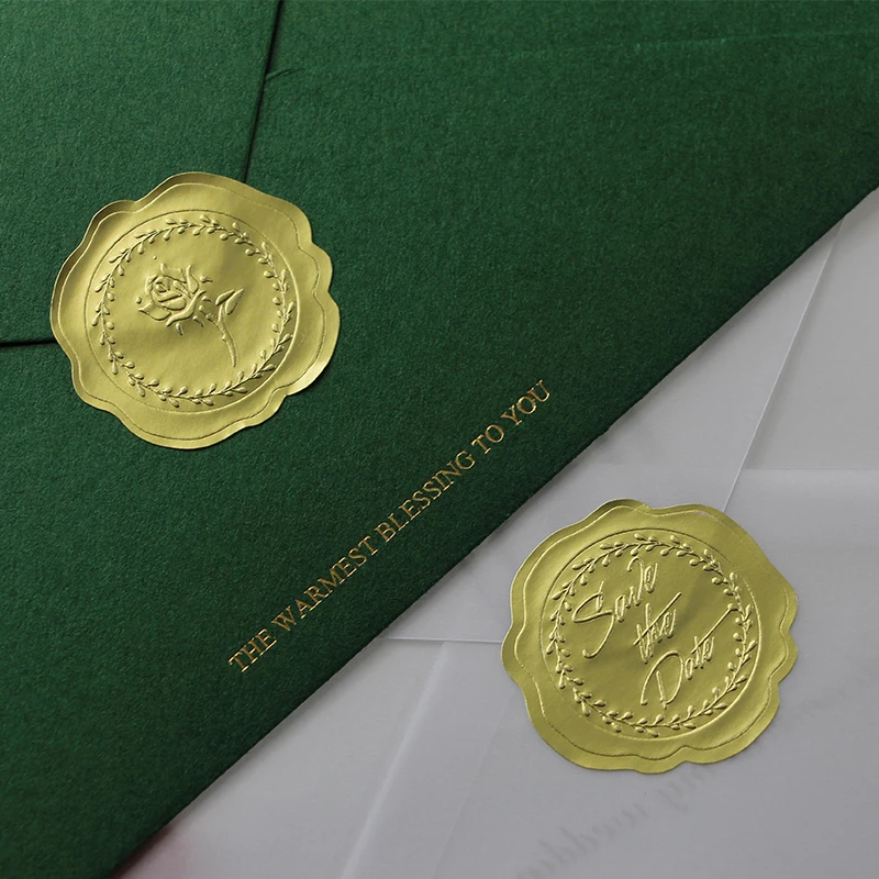 12pcs/2 Sheets Gold Rose Bumpy Sticker Stickers Business Gift Box Packaging Sealing Label Baking DIY Gift Party Stickers Sheets