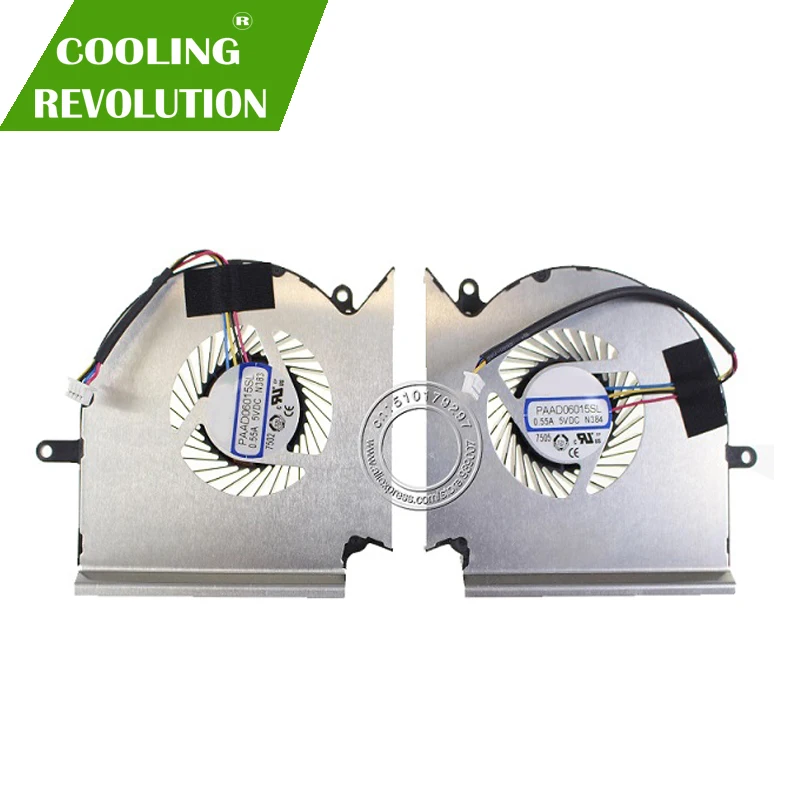 New Cooling Fan For MSI GE63VR MS-16P1 GE73VR MS-17C1 CPU & GPU Fan PAAD060105SL N383 PAAD060105SL N384