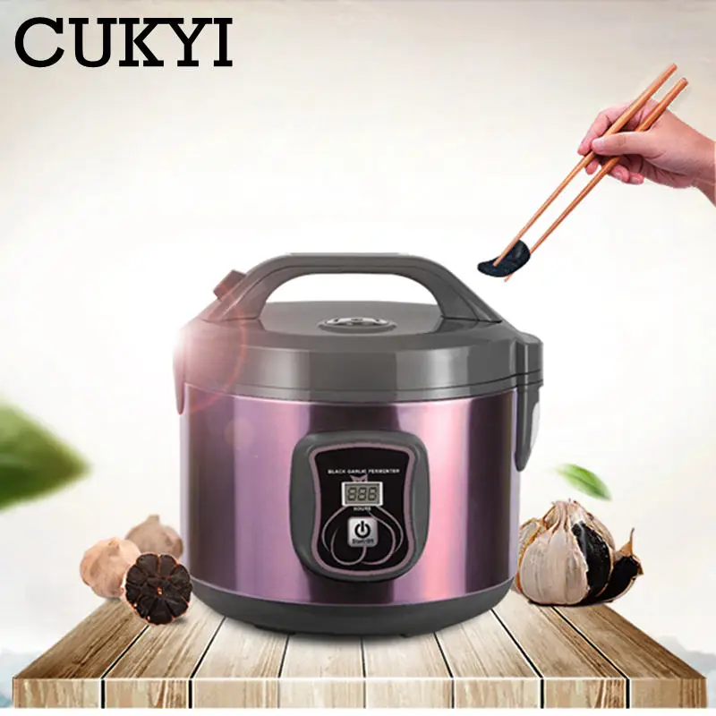 CUKYI 3L Automatic Black garlic fermenter household DIY zymolysis zymosis pot maker 220V black garlic fermenting machine EU