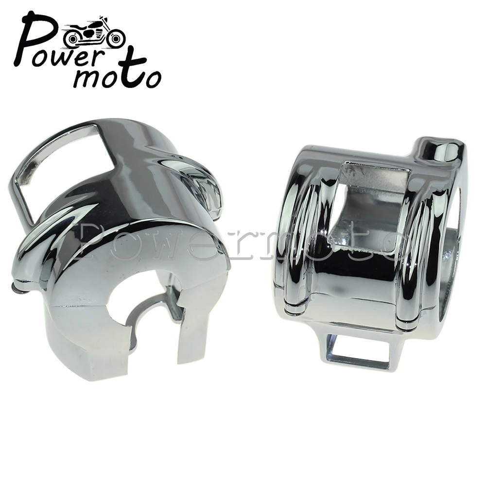 Chrome Aluminum Handlebar Switch Housings Cover For Honda Shadow VTX 1300 2003-09 VT1300 2010-2013 VT 750 Spirit ACE Aero VT600