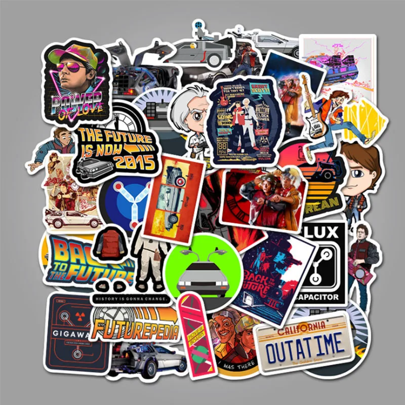 10/30/50pcs American Science Fiction Back To The Future Graffiti Stickers Snowboard Laptop Luggage Fridge Car Decal Home