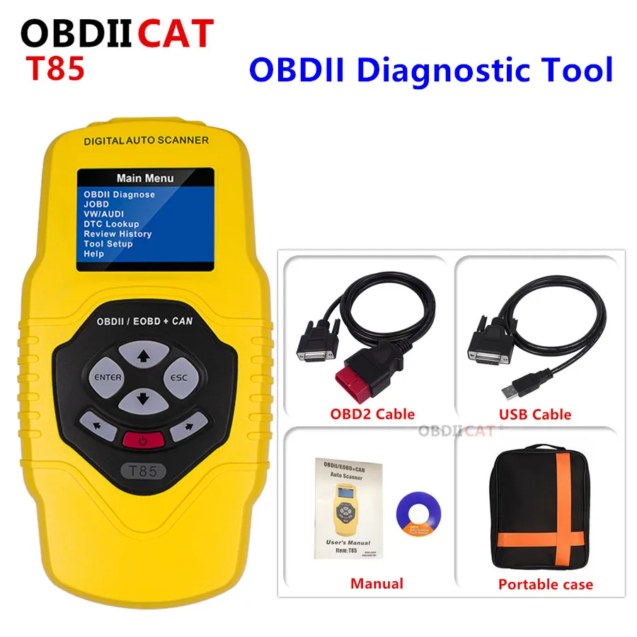 OBD2 Code Reader T85 Work With OBDII/EOBD/JOBD Car And Light Trucks Auto Scanner Diagnostic-Tool