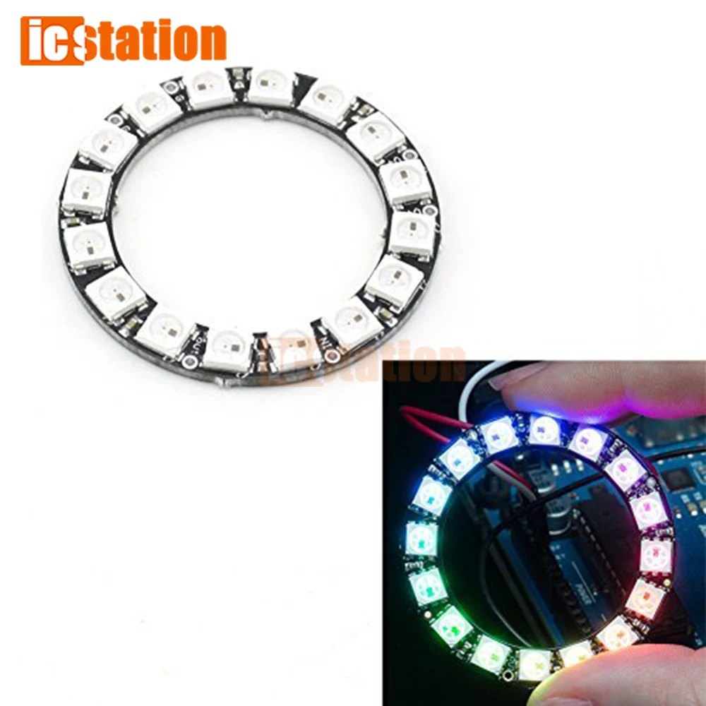 WS2812S RGB 5050 16bits LED Ring with Integrated Drivers