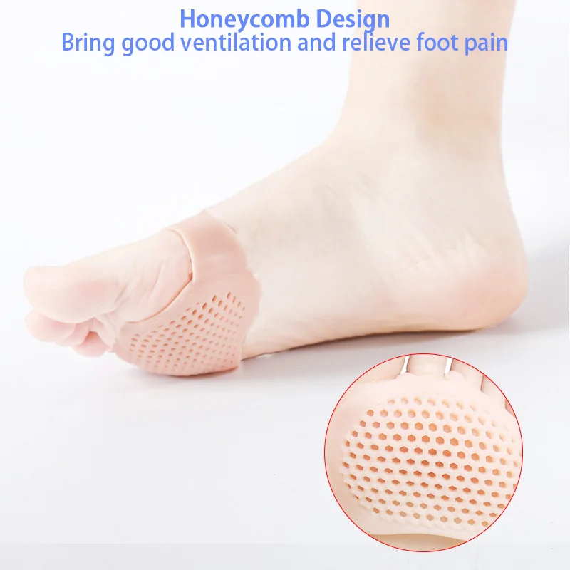 Silicone Padded Forefoot Insoles Honeycomb High Heel Shoes Pad Gel Insoles Breathable Health Care Massage insoles for feet