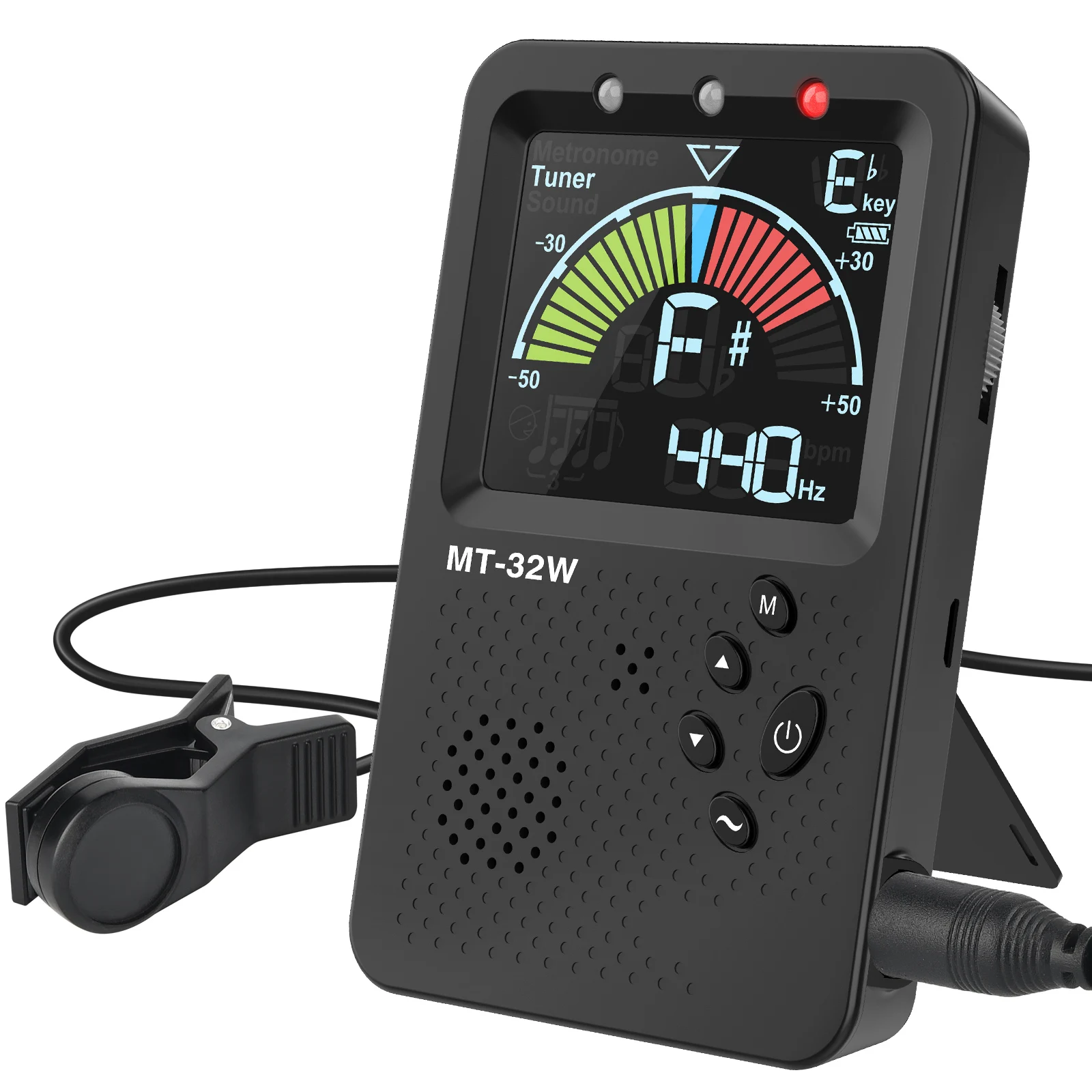 3-In-1 Guitar Tuner Metronome Tuner Tone Generator For Guitar Bass Violin Ukelele Chromatic Color Display Guitar Processor