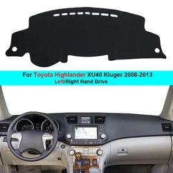 For Toyota Highlander Kluger XU40 2008 - 2012 2013 LHD RHD Rug 2 Layers Dashboard Cover Dash Mat Carpet Cape 2009 2010 2011