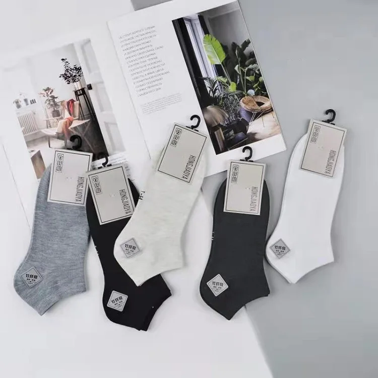 5 Pairs Socks Men Women Unisex 1 Lot Set Pack Harajuku Streetwear Short Ankle Socks White Black Casual Hip Hop Skateboard Sox