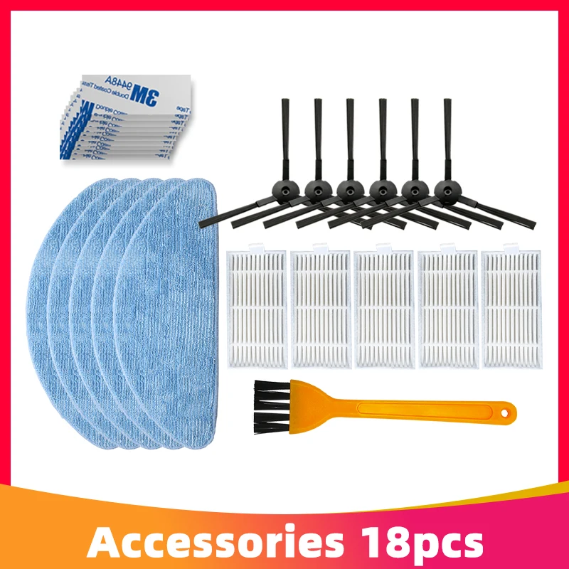 Compatible For iLife V3 V3s V5 V5s Pro V50 X5 Robot Vacuum Cleaner Brush HEPA Filter Mop Rag Cloth Spare Parts Accessories