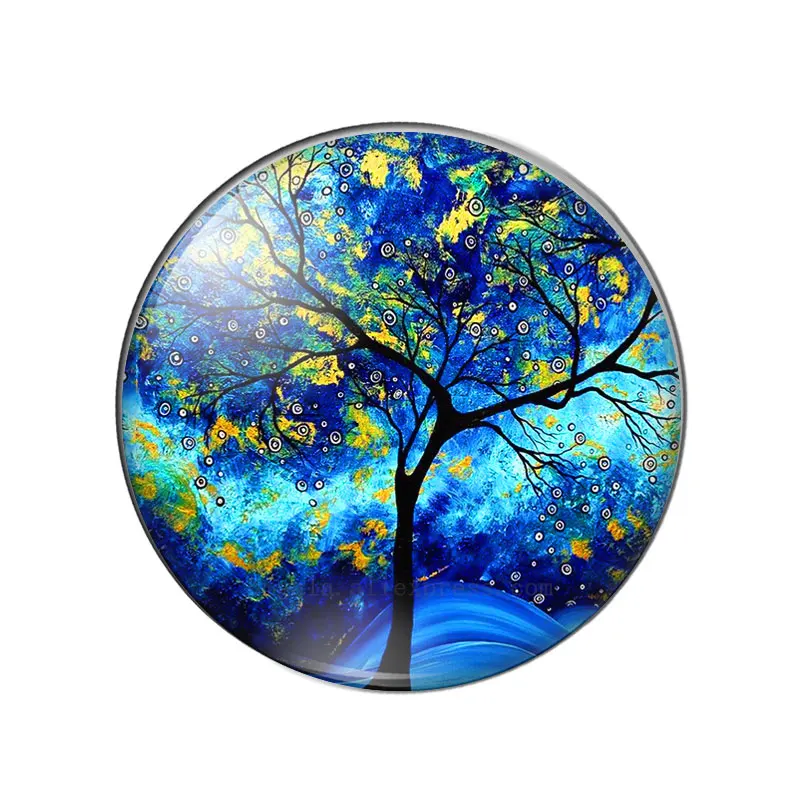 New Beauty Colorful Tree of Life Love hearts 10pcs 12mm/18mm/20mm/25mm Round photo glass cabochon demo flat back Making findings