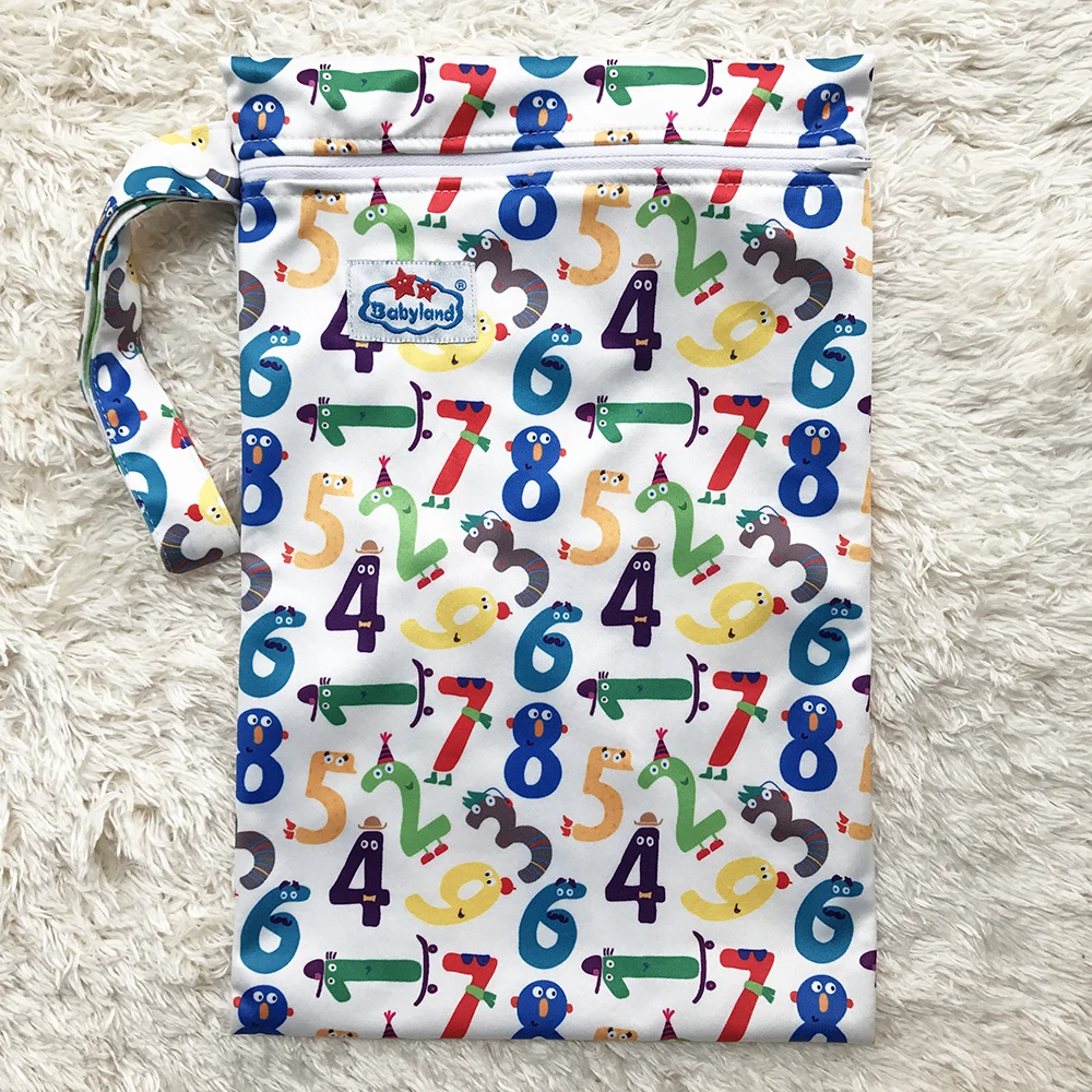 Onsale-bolsa de fraldas impermeável, multifuncional, fecho com zíper, 20x30cm, várias cores