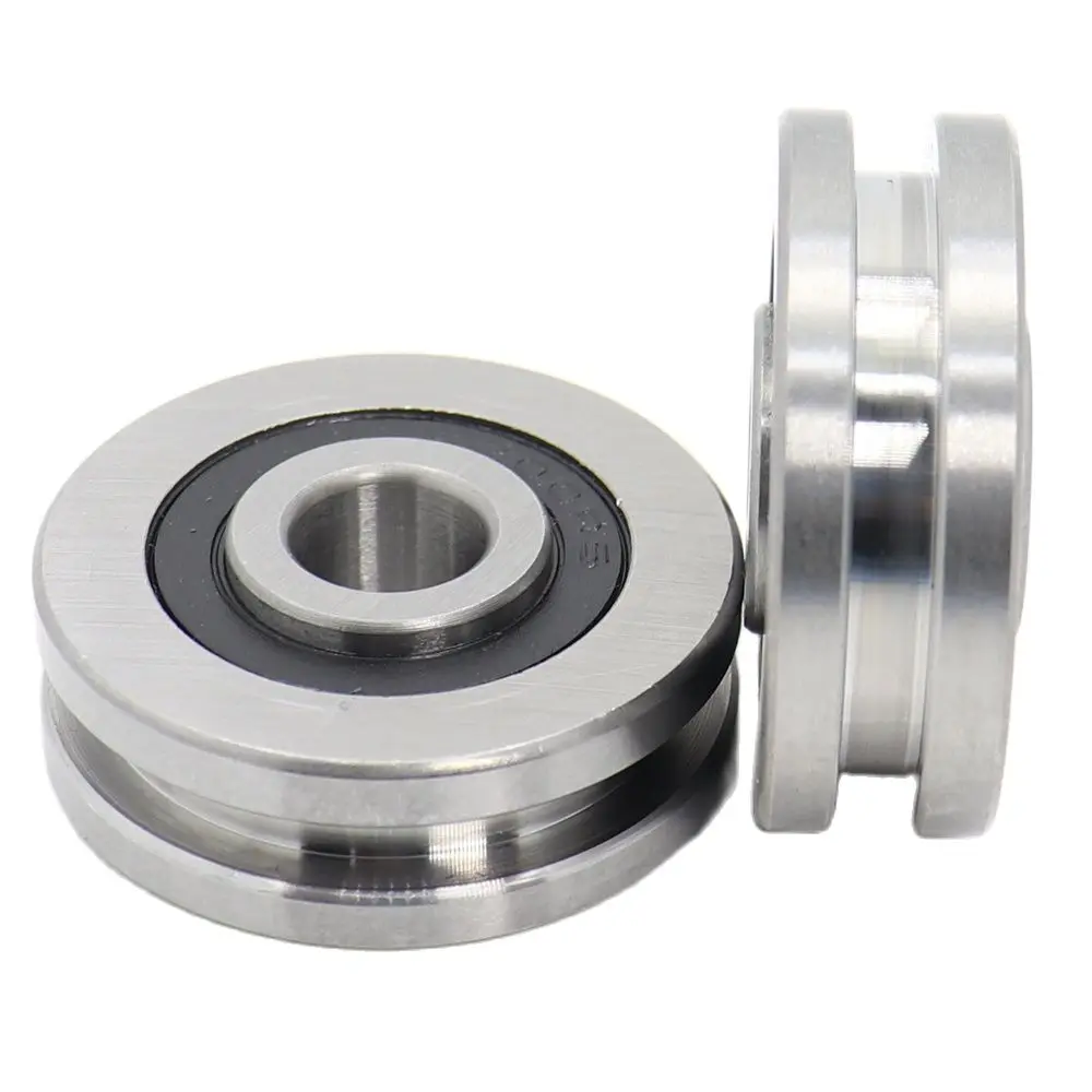 H Groove Bearing ( 2PCS ) 10*37*12*14 mm Steel Bearing Rollers H2/2 H3/2 H4/2 H4/3 Slide Guide Bearings U Wheel Pulley