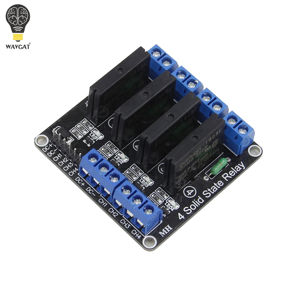 WAVGAT 12V Relay 1 2 4 8 Channel SSR High Low Level Solid State Relay Module 250V 2A For Arduino