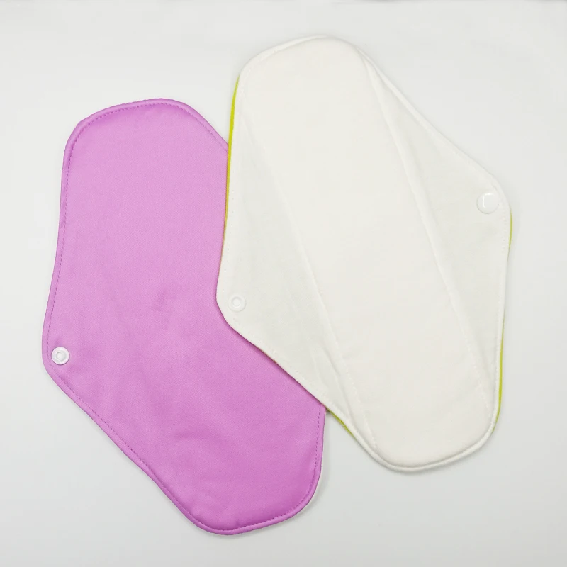 LECY ECO LIFE washable cloth sanitary napkin pads for menstrual period, 10 colors mama pads with organic bamboo cotton inner