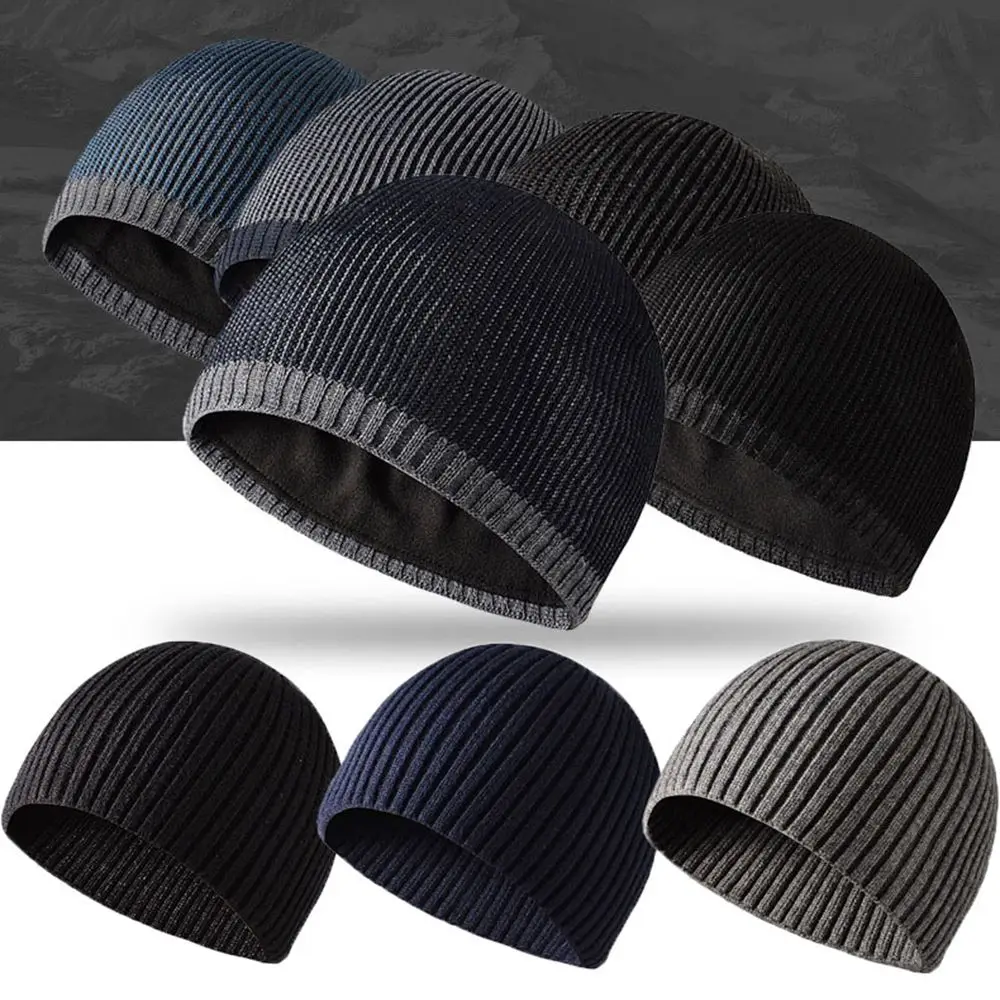 Men/Women Winter Warm Knitted Beanies Outdoor Sports Windproof Hedging Caps Comforable Soft Casual Cap Hiking Cycling Beanies