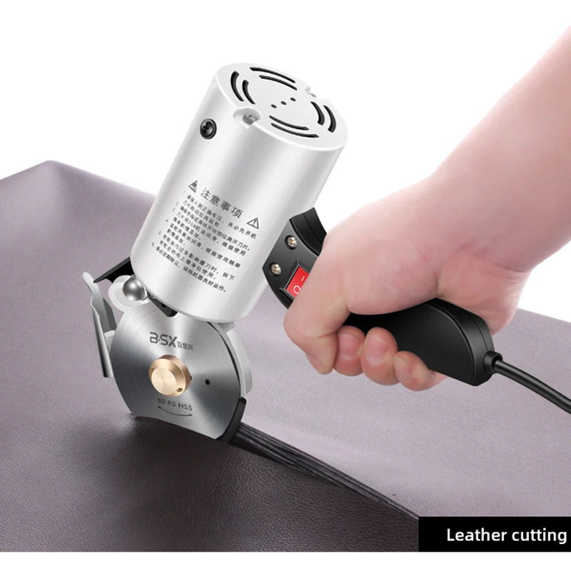 Imagem -03 - Elétrica Hand Push Scissors para Vestuário Cortador de Pano Máquina de Corte de Tecido Faca Redonda