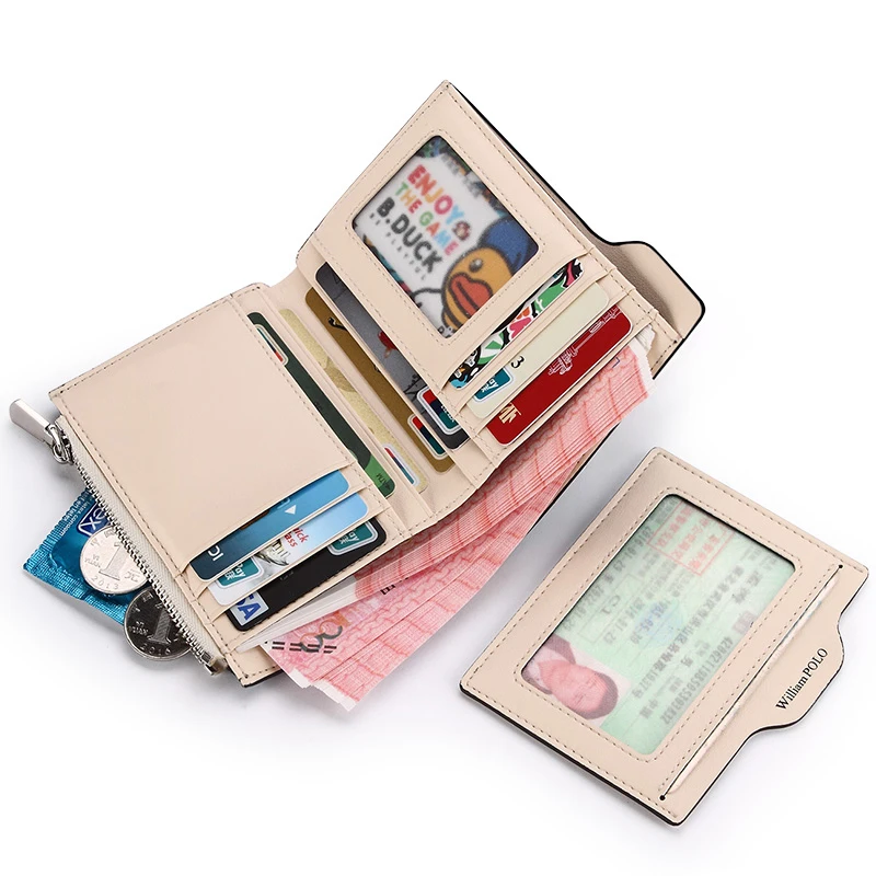 WILLIAMPOLO Canvas Men Wallet Cash Holder Removable Card Case For Driving License Coin Purse with Gift Box Man Wallet #181370