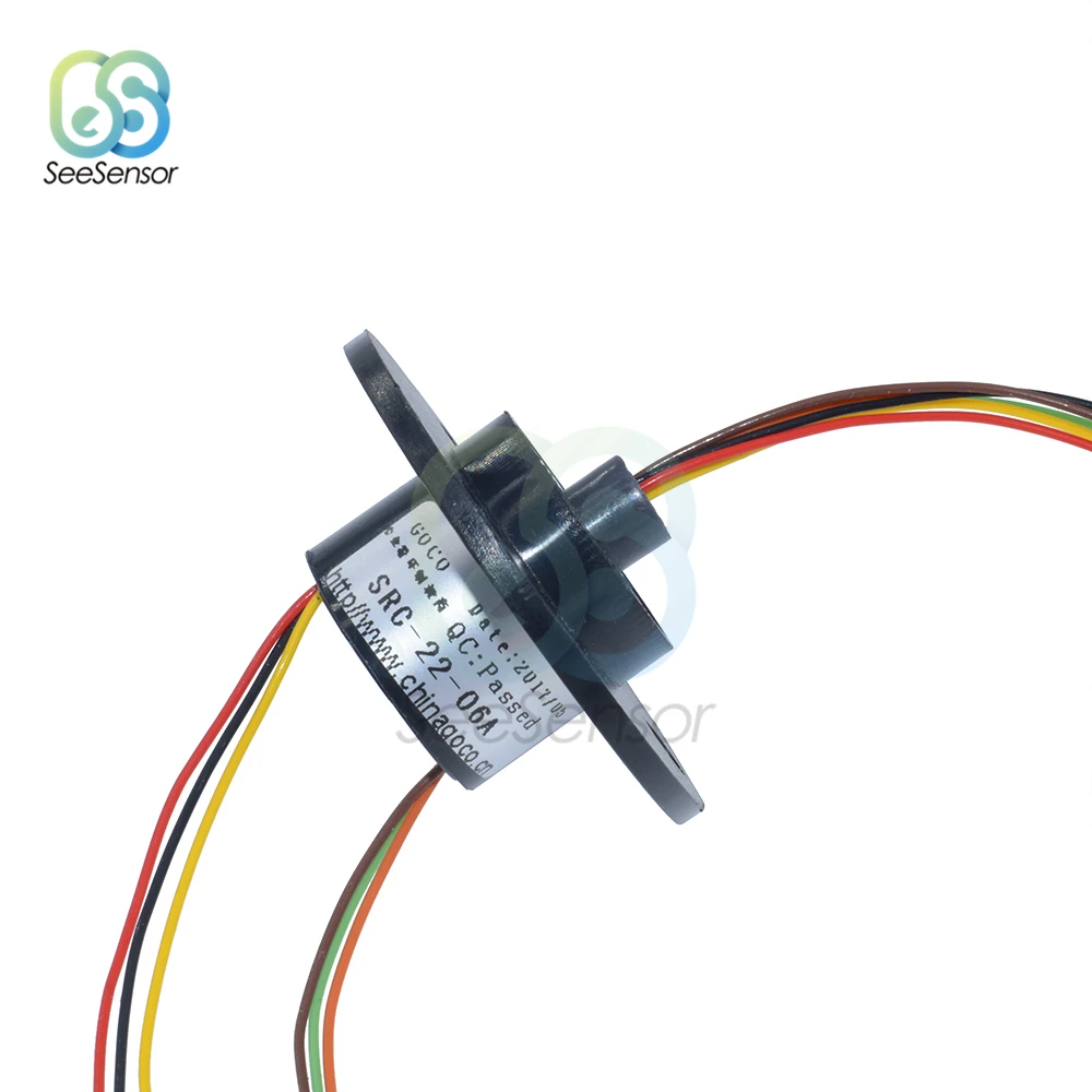 AC 220V 250Rpm Electric Slip Ring 22mm 6 Channel 2A Slip Ring Rotary Joint