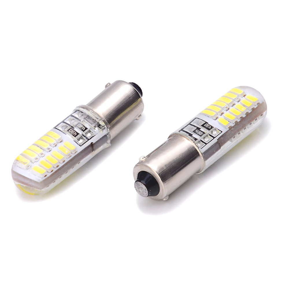 1PCS BA9S/T4W LED silica gel bulb with 24SMD 3014 LED chips for automobile wedge marker car light white 12V