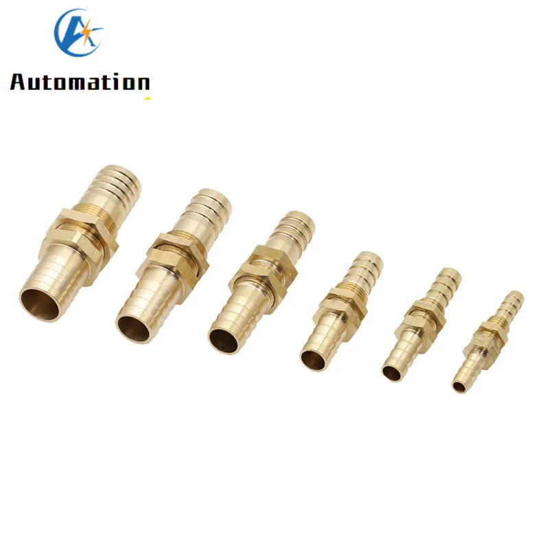 Tubo de púas de latón, acoplador de montaje de tubería, adaptador de conector para combustible, Gas, agua y cobre, 6mm - 25mm