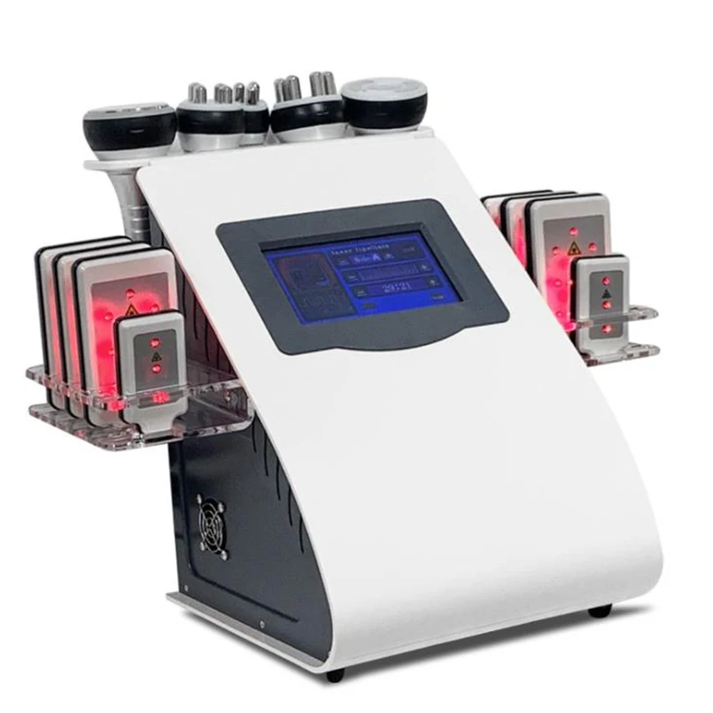 6 In 1 Ultrasonic Cavitation Vacuum Radio Frequency Laser 8 Pads Lipo Laser Slimming Machine