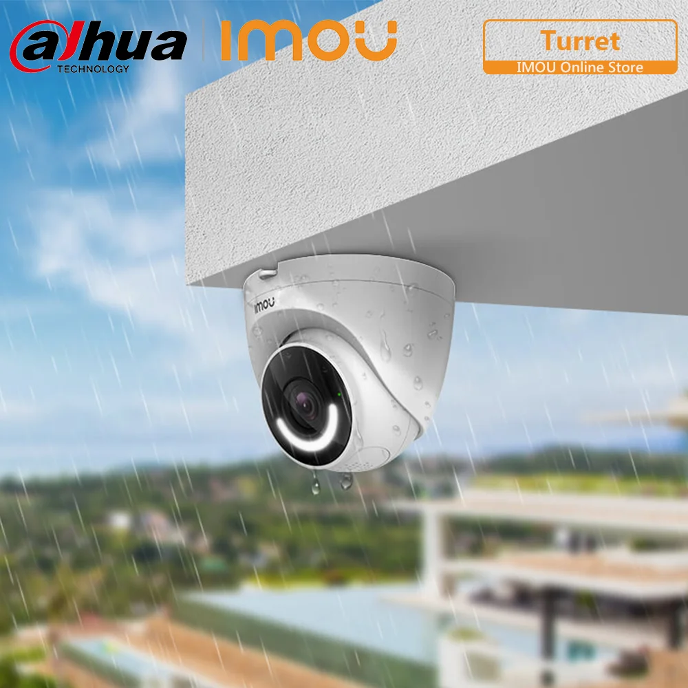 Top Security IP WIFI Camera Turret IP67 Waterproof Active Deterrence Siren Human Detection Built-in Wi-Fi Hotspot Two-Way Talk