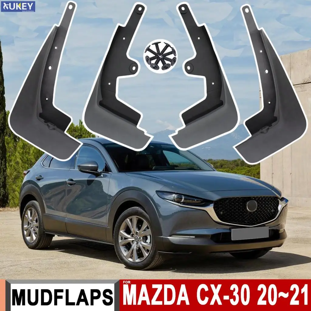 4x Samochodowe chlapacze do Mazda CX-30 CX30 2021 - 2023 Chlapacze Chlapacze Matowe błotniki Akcesoria samochodowe koło
