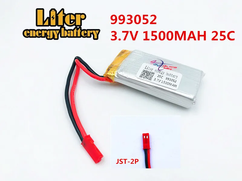 JST 993052 3.7V 1500mAh lipo battery For MJXRC T64 T04 T05 F28 F29 T56 T57 Huanqi 887 RC Aircraft Lipo battery